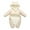 Apricot, variant on Godderr 3M-3Y Newborn Toddler Hooded Jumpsuit Boys Girls Solid Color Thickened Cotton Coat Outdoor Warm Romper Winter One-Piece Romper Pajamas