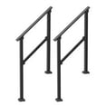 thumbnail image 7 of 2 PCS Outdoor Handrails for Steps - Black Square Tube Railing for Porch Deck, Senior Safety Handrail - Strong Support, Adjustable Angle, 7 of 7