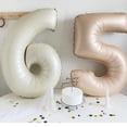 thumbnail image 4 of Globos de aluminio digitales con números de crema de 32/40 pulgadas del 1 al 9 para decoración de fiestas de cumpleaños de niñas, niños y adultos de 18 a 30 años, con helio y aire, 4 of 6