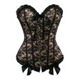 thumbnail image 2 of Women Back Satin Boned Corset Bustier G String Body Size, 2 of 8