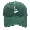 thumbnail image 2 of ManxiVoo Retro Washed Distressed Gothic Baseball Cap for Men Women with Ponytail Hole Outdoor Sun Hat, 2 of 3