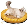 thumbnail image 1 of Cama refrescante para perros, cojín suave de hielo de verano para mascotas para dormir de perros pequeños, alfombra redonda transpirable con respaldo antideslizante lavable, 1 of 6