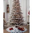 thumbnail image 4 of Blue Gnomes Christmas Christmas Tree Skirt 48 Inches Large Christmas Skirt Tree, Blue Winter Snowflake Xmas Tree Rustic Tree Skirt Christmas Decorations for Fireplace Party Holidays Indoor Outdoor, 4 of 7