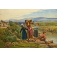 thumbnail image 3 of César Pattein 24x18 Black Modern Framed Museum Art Print Titled - Playing by the River (1903), 3 of 5