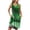Green, variant on Dianli Gifts Pajamas Loungewear Women's Printed Sleeveless Nightshirt With Pockets Pleated Front Round Neck Relaxed Fit Retro Style Soft Cotton Blend Nightdress Nightwear