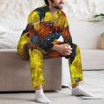 thumbnail image 6 of Bingfone Men's Pajama Set 2 Piece Loungewear PJs, Long Sleeve with Pajama Pants-Colorful Rooster, 6 of 7