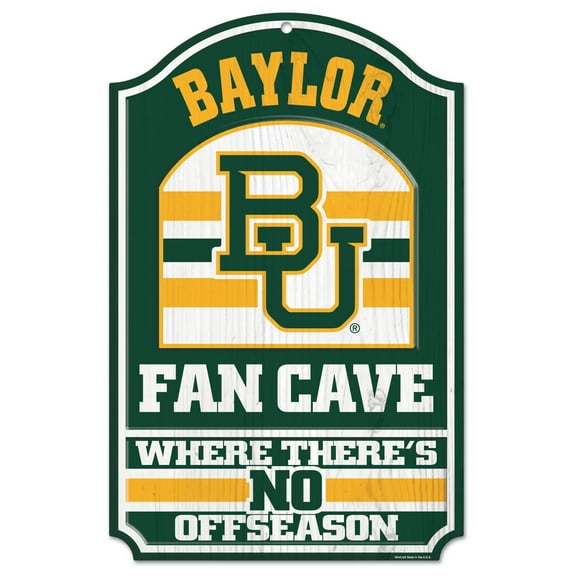 Baylor Bears WinCraft 11'' x 17'' Team Fan Cave Wood Sign