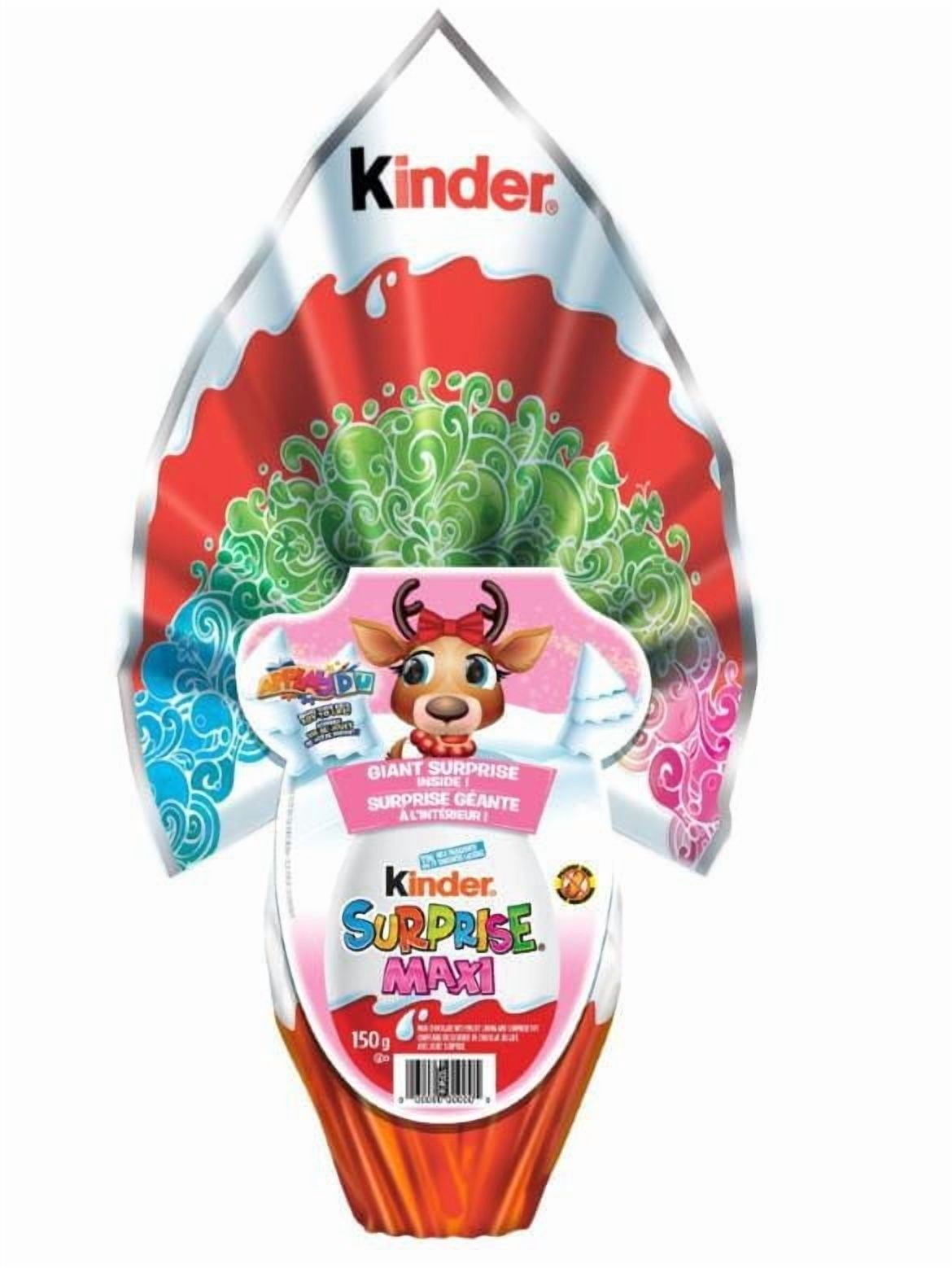 Kinder Present KINDER SURPRISE Maxi Egg (Pink), Jumbo Chocolate Egg with Toy, Holiday ...