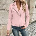thumbnail image 6 of Lnmiateer Womens Cropped Zip Front Coat Lapel Lightweight Soft Jacket Chic Versatile Casual Autumn Winter Street Outer Tops, 6 of 9
