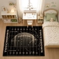 thumbnail image 3 of SPXUBZ Football Field Velvet Area Rug, Sports Stadium Rectangle Floor Carpet, Soft Plush Non Slip Rug for Bedroom Game Room Decor 78.7"×55.1", 3 of 5