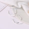thumbnail image 3 of TopLLC Earrings Punk GeometricDistortion Gold Alloy Round Circle Hoop Earrings Pendant earrings, 3 of 3