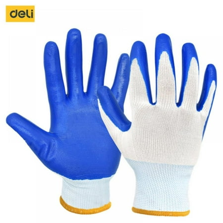 

Retap Deli DL521041 Polyester Gloves Industrial Cut-Resistant Nitrile Coated Gloves Labor Protection Gloves Household Outdoor Gloves