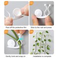 thumbnail image 4 of Injueey 10 piezas de Clips para plantas, abrazaderas autoadhesivas para flores montadas en la pared, organizador de cables para dormitorio y Jardín y Patio blanco, 4 of 6