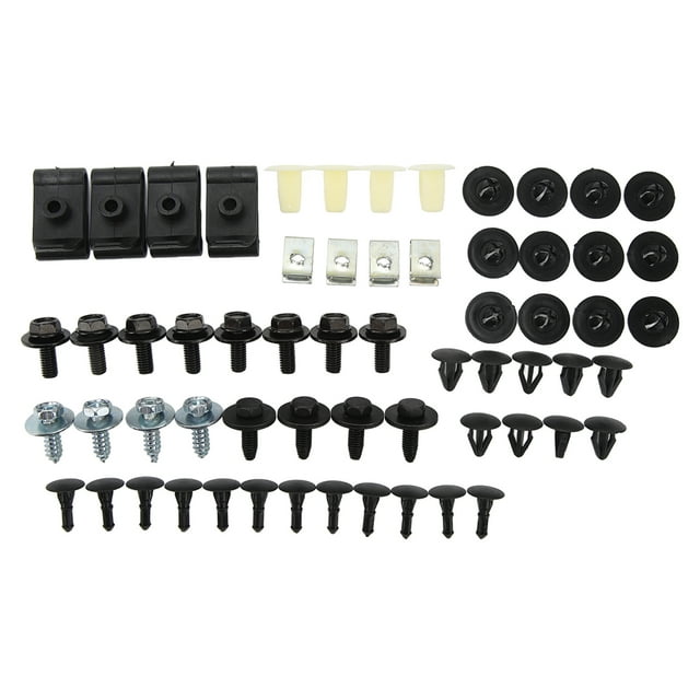 50 Pcs Rivets en Plastique pour Moteur Attaches sous Couvercle Clips de Retenue Moteur Fabriqués avec Expertise