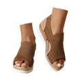 thumbnail image 3 of MKLEKYY Sandalias Ortopédicas para Mujer, Sandalias Elásticas de Tela Con Boca de Pez A La Moda de Verano para Mujer, Sandalias Con Plataforma y Cuña, 3 of 5