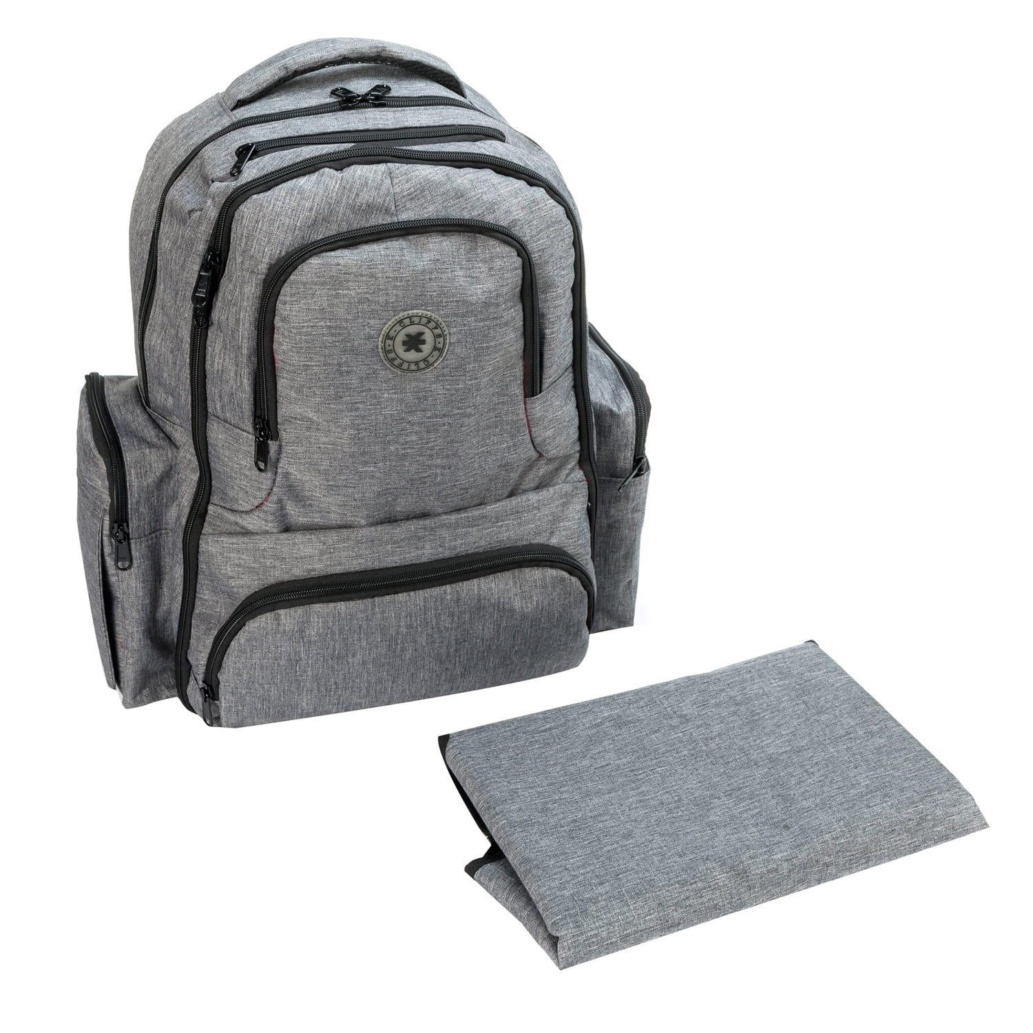 K-Cliffs Stroller Straps Changing Pad Included Backpack Diaper Bag, Gray