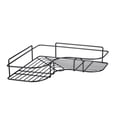 thumbnail image 4 of Estante triangular de hierro negro, montaje adhesivo sin perforaciones para maximizar el espacio en cualquier rincón, ideal para baño, cocina, oficina o lavandería., 4 of 6
