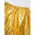 thumbnail image 5 of Aislor Girls Shiny Metallic Dance Pants Festival Party Pants Disco Loose Harem Trousers Gold 14-15, 5 of 7
