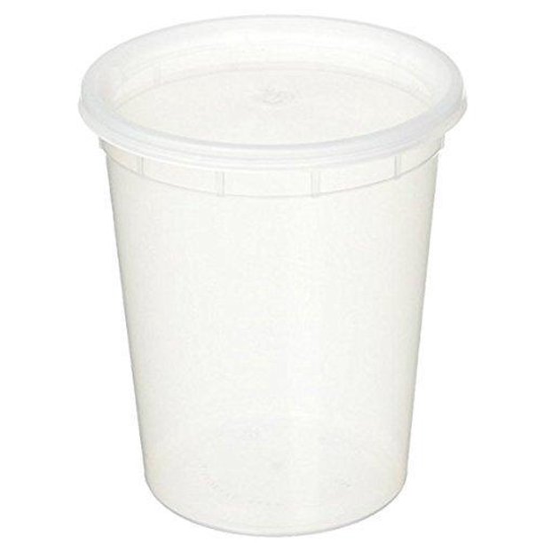 YW Plastic Soup/Food Container with Lids 32 oz. 240 Pack