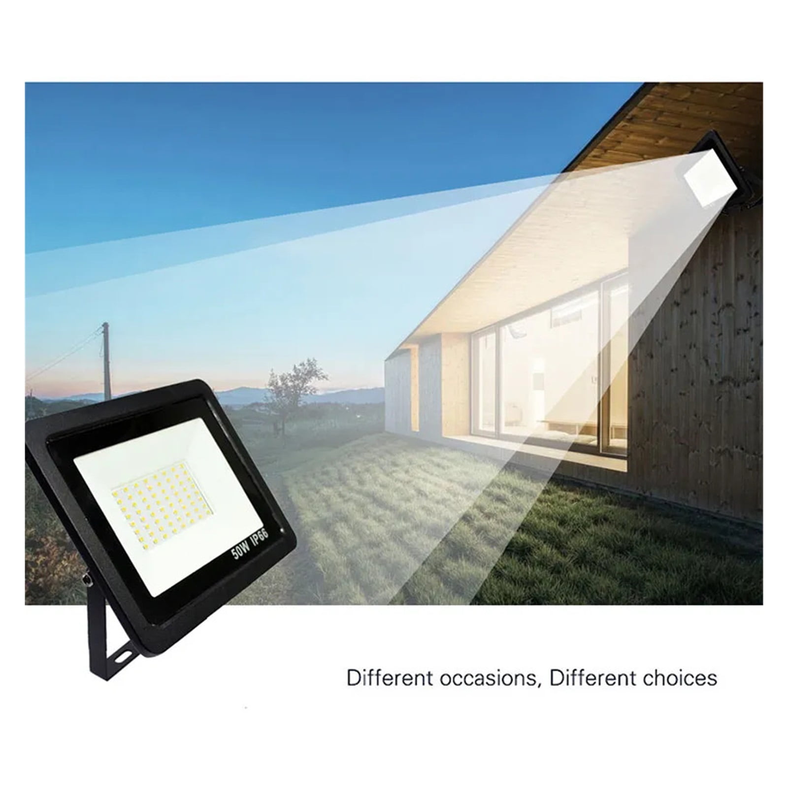 Led Flood Light 20W 30W 50W 100W Spot Light For Outdoor SMD 2835 Floodlights Wall Lamp Lighting For Street Square - Wide Angle Beam