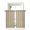 Beige, variant on Black Stripes Tier Curtains 45 Inch Length,Sheer Curtains for Bedroom Living Room Window Farmhouse Vertical Striped Vintage Rod Pocket Drapes Kitchen Curtains Small Half Window 27.5"x45" 2 Panels