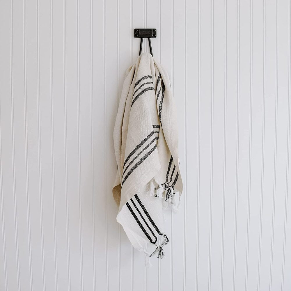 Haley Two Stripe Turkish Cotton Bamboo Hand Towel Kitchen Towel