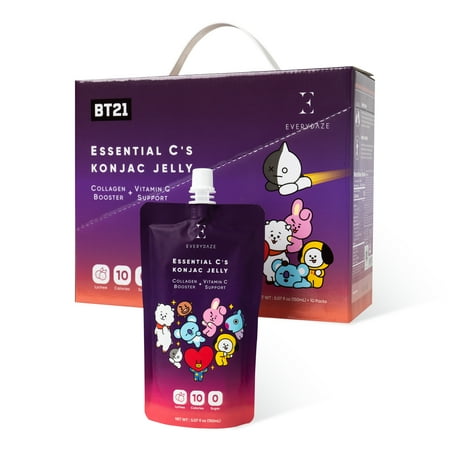 EVERYDAZE with BT21: Essential C’s Konjac Jelly – Lychee, Box of 10 Packs