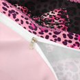 thumbnail image 4 of spefrowx Leopard Print Bow Print Twin Duvet Cover for Women, Black Pink Polkadot Twin Bedding, Pink Reversible, 2pcs, 1 Duvet Cover and 1 Pillowcase, 4 of 6