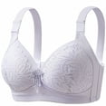 thumbnail image 3 of Ahuyic Summer Womens Bras,Plus Size Bras for Women,Woman's Back Buckle Embroidery Thin Style Ventilate Large Size Bra Without Steel Rim, 3 of 5