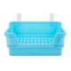 thumbnail image 1 of Caja de arena para conejos, inodoro, orinal, entrenador, bandeja para mascotas, montaje en jaula, arena de esquina para Azul, 1 of 7