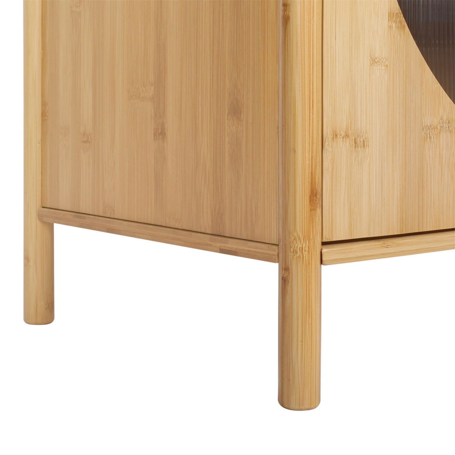 Kepooman Bamboo Accent Cabinet with 2 Door, Buffet Sideboard Storage Cabinet, Barnwood Kepooman Bamboo Accent Cabinet with 2 Door, Buffet Sideboard Storage Cabinet, Barnwood