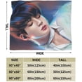 thumbnail image 3 of Blanket Jungkook Soft Flannel Fleece Throw Blanket Soft Flannel All-Season Room Decoration Carpets 50x40 inch, 3 of 6