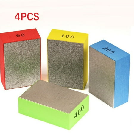 

BCLONG 4pcs Diamond Polishing Hand Pads Block For Ceramic Tile Marble Glass Grinding