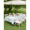 thumbnail image 4 of Outdoor Tablecloth with Umbrella Hole for Patio/Picnic/Party/Camping, Turquoise Coastal Waterproof Table Cloth Rectangle Table Cover Washable, Summer Beach Ocean Coral Conch Shell (54"x 80"), 4 of 8
