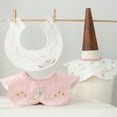 thumbnail image 5 of Kids Embroidered Waterproof Feeding Bibs Comfortable Cotton Bibs Waterproof Bibs Infant Mealtime Bibs for Kids, 5 of 8