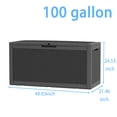 thumbnail image 2 of Chiccushion 100 Gallon Outdoor Patio Box Deck Artistic Vine Design Durable Storage Case for Home Exterior Space, Black, 2 of 4