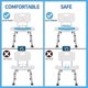 thumbnail image 4 of Portable Bath Padded Bath Chair For Elderly Children Disabled Bath Chair Mat Bathroom Folding Stool Cushion Paste Shower, 4 of 5