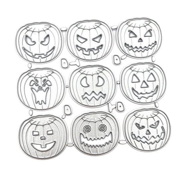 Calabaza de Calabaza de Halloween de 9 Paquetes de Halloween para La Fabricación de Tarjetas de Bricolaje