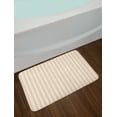thumbnail image 2 of Stripes Bath Mat, Rhythmic Print of Pastel Colored Thick Lines Starry Elements Composition, Plush Bathroom Decor Mat with Non Slip Backing, 29.5" X 17.5", Cream and Pale Pink, by Ambesonne, 2 of 2