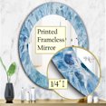 thumbnail image 4 of Designart 'Geode Interior With Light Blue Crystals' Miroir Mid-Century - Miroir Mural Ovale ou Rond - 24x36, 4 of 4