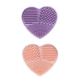 thumbnail image 2 of 2pcs Makeup Brush Cleaning Mat Silicone Cosmetic Brush Cleaning Tool Silicone Makeup Brush Cleaner Practical Makeup Brush Accessories for Cleaning Different Your Makeup Brushes, 2 of 9