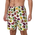 thumbnail image 2 of Uemuo Colorful Fruits Pattern Mens Swim Trunks Quick Dry Board Shorts with Mesh Lining, Stretch Beach Shorts Quick Dry No-Chafing Board Shorts-Medium, 2 of 9