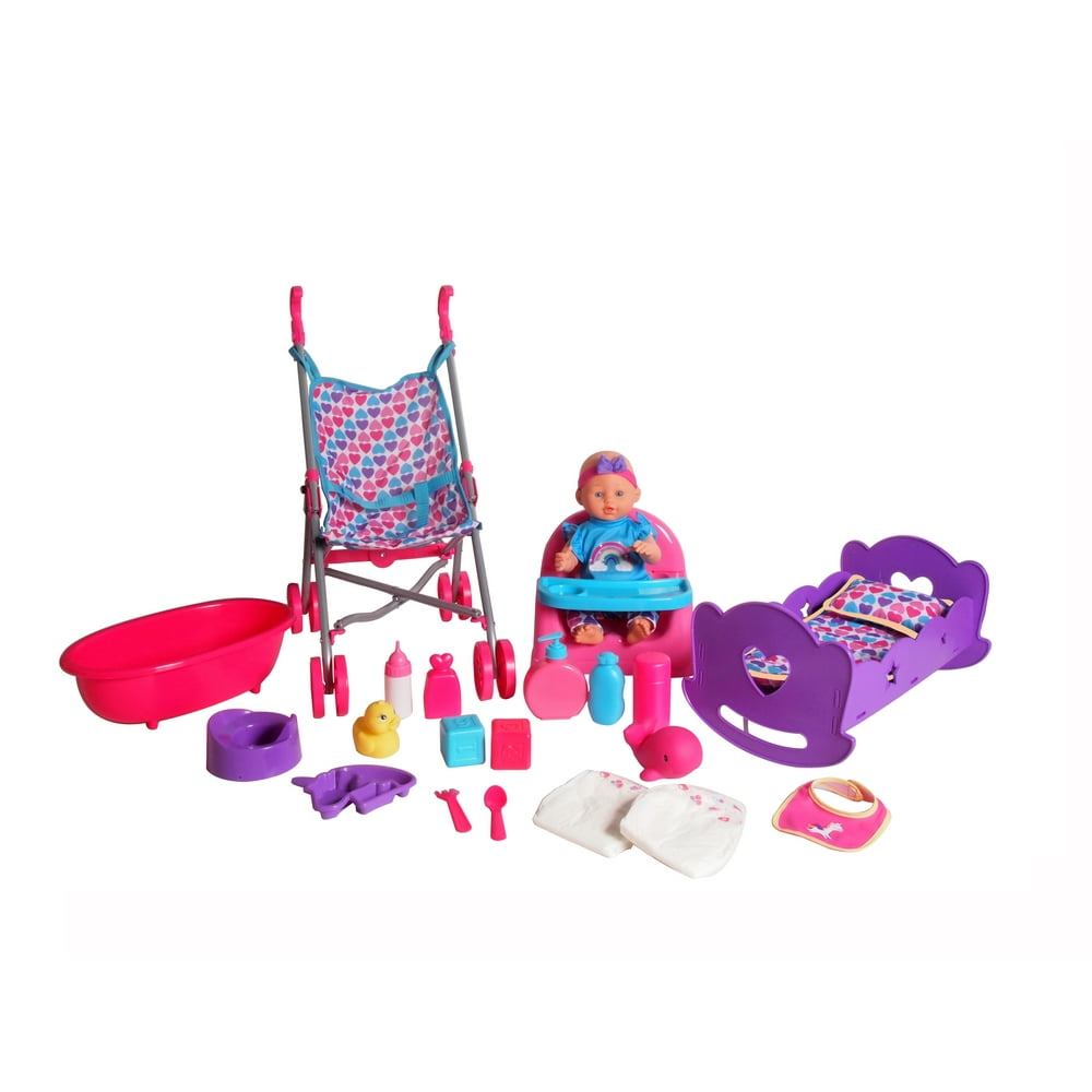 My Sweet Love 14" Baby Doll and Gift Set, 23 Pieces
