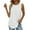 White, variant on fatyb Tank Tops for Women Sleeveless Tunic Pleated Shirts Casual Crew Neck Blouses Womens Loose Tshirts