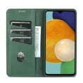 thumbnail image 4 of SaniMore for Samsung Galaxy A13 5G 6.5" PU Leather Case, Solid Color Magnetic Closure Flip Wallet Cover Built-in 3 Card Slots & Multi-Angle Kickstand Full Body Protective Shell, Darkgreen, 4 of 8