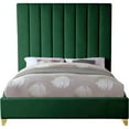 thumbnail image 6 of Meridian Furniture Via Rich Velvet Full Bed in Green, 6 of 9