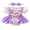 Purple, variant on BemeyourBBs Newborn Baby Girls Summer Clothes Infant Baby Girl Bear Outfits Short Sleeve Bear Embroidery Dot False Two-Piece Romper Bodysuit Playsuit with Headband