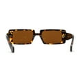 thumbnail image 2 of Mod Dad Shade Square Rectangle Plastic Retro Sunglasses Tortoise Brown, 2 of 4