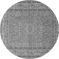 thumbnail image 1 of Ahgly Company Indoor Round Medallion Gray Traditional Area Rugs, 3' Round, 1 of 1