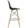 thumbnail image 2 of Modern Contemporary Bar Stool , Black, Plastic, Steel, 2 of 4